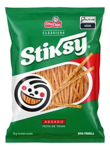 Salgadinho Stiksy Elma Chips Médio Kit 14 Pacotes