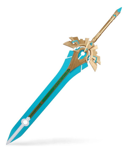 Espadas Genshin Coleccionable En Metal De 22cm. + Pedestal