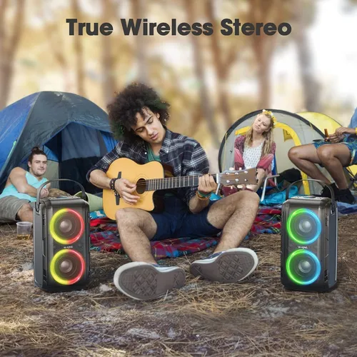 Alto-falante Bluetooth W-king T9-2, 80 W Rms, Usb/tf/aux Alto-falante Bluetooth W-king T9-2, 80 W Rms, Usb/tf/aux