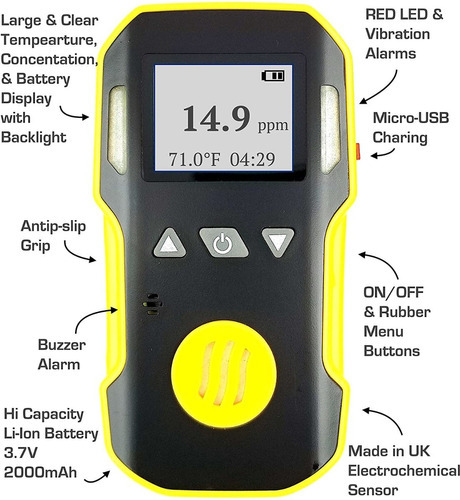 Detector De Ozono Forensics Profesional Con Nist 0-20ppm O3