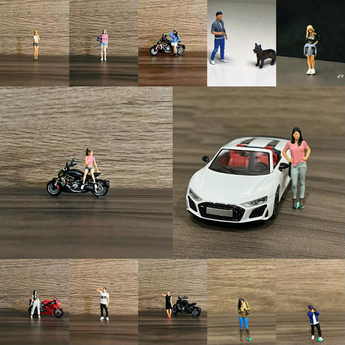 1/64 Diorama Diorama Figuras Elegantes Decoración Estilo F