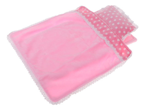 Juego De Cama Para Muñecas De 25 Cm. Punto Rosa