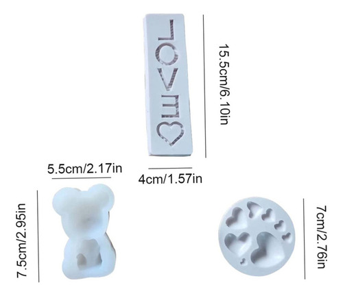 3 Moldes De Silicona 3d Para El Día De San Valentín Con Form
