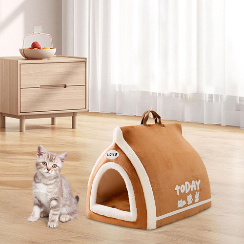 Cama Para Perros Y Gatos Con Estilo Único Marrón M