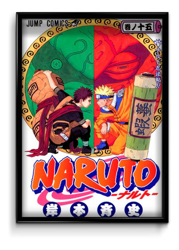 Cuadro Naruto Anime M16 50x35 Marco + Lámina + Vidrio