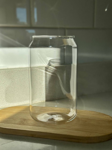 Vaso De Vidrio Estilo Lata 400ml Transparente