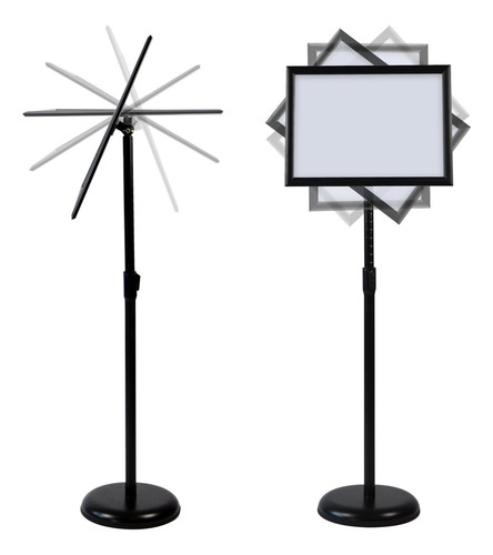 Soporte De Suelo Ajustable Para Letreros Con Pedestal Res...