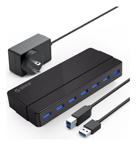 Multidivisor De Concentrador De Datos Usb 3.0 De 7 Puertos C