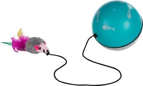 Pelota Ratón Juguete Gato Elástico Con Motor Trixie Turbinio