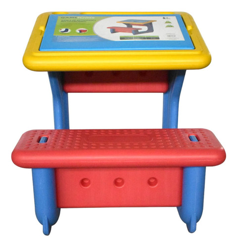 Mesa Escritorio Con Asiento Para Niños 55x55x70cm Gamepower