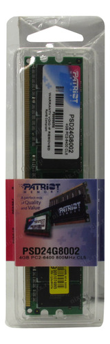 Memoria Ram Patriot Ddr2 4gb Pc2-6400u 800 Mhz Para Pc