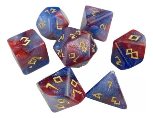 3 X 7 Piezas De Dados De Juego De Varios Lados, Juego De