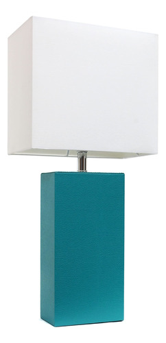 Lámpara De Mesa De Cuero Auténtico Y Elegante Diseño Mod.