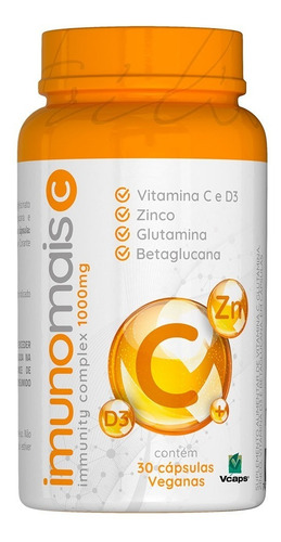 Imunomais Vitamina C Zinco D3 Glutamina Beta Glucana Sabor Sem Sabor