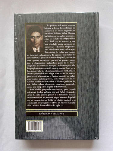 Franz Kafka Cuentos Completos (textos Originales) Valdemar (Usado)