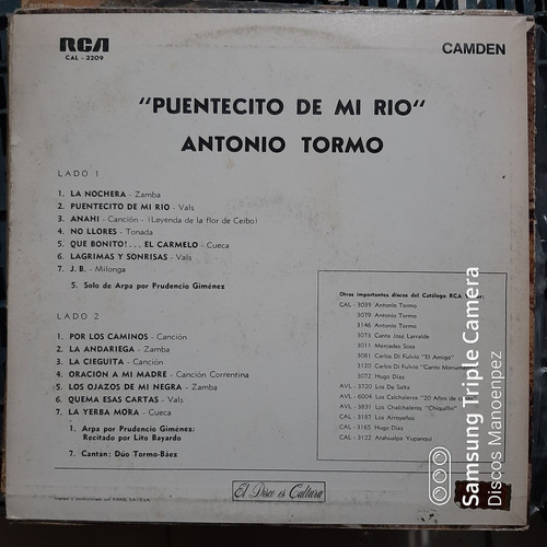 Vinilo Antonio Tormo Puentecito De Mi Rio F4 (Usado)