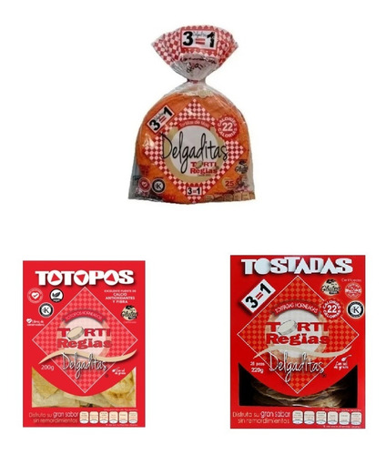 Tortillas Rojas Tostadas Y Totopos Delgaditas Maiz 4 Pack