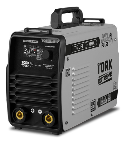 Maquina De Solda Inversora Tig Mma 300 Amp Touch Vrd Tork Cor Cinza claro Frequência 50 Hz/60 Hz 220V