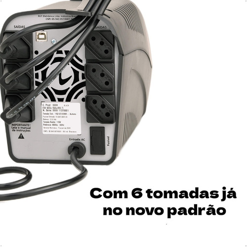 Nobreak Easy Way New 1500va Gt Cbu Ti Black Ragtech