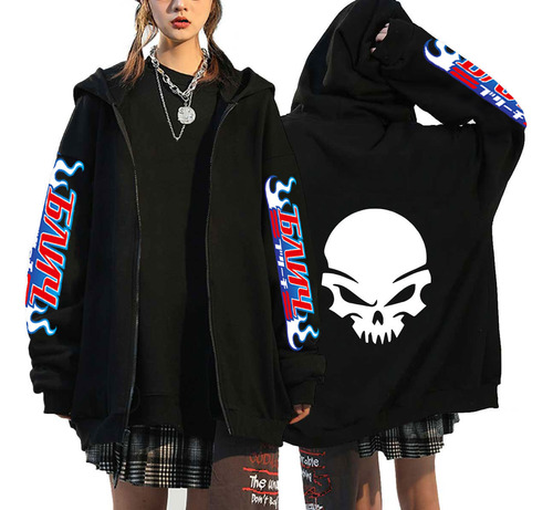 Death Bleach Print Peele Zip Hobber