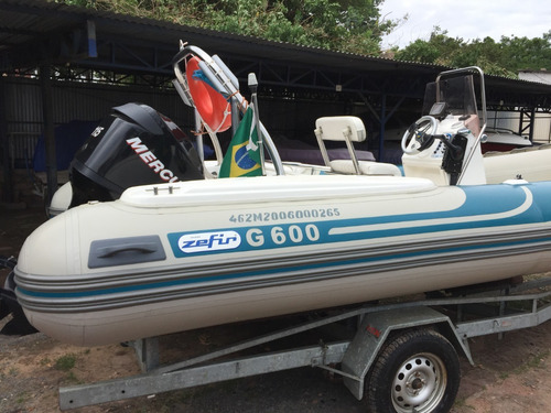 Barco Zefir Gold G600 Ano 2005 Com Motor Mercury 115hp 2t
