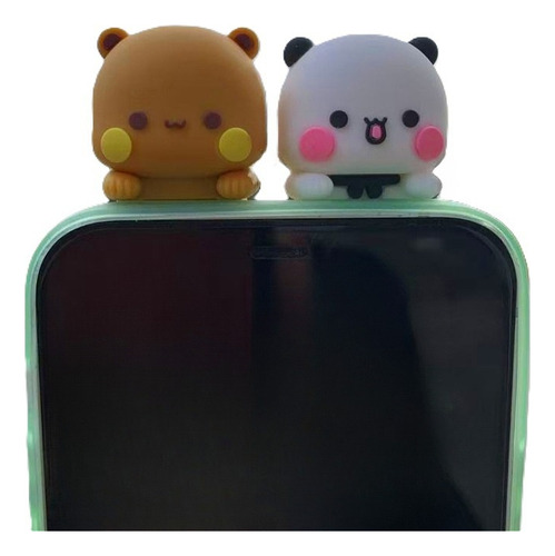 Figura De Ositos Bubu Y Dudu, Adorno Para Celular, Tableta..