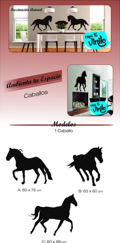 Vinilo Decorativo Caballo Silueta Medida Varia Segun Modelo