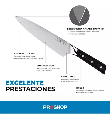 Juego Set De Cuchillos Para Cocina 10 Piezas Profesional Acero Inoxidable  Chef