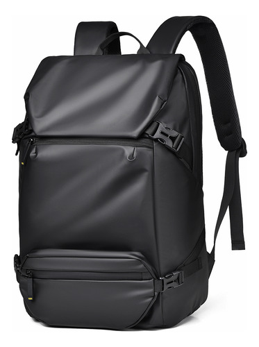 Mochila Masculina Executiva Impermeável Notebook 15,6 Polegadas 2 Em 1 Com Bolsa Transversal Removível Multiuso Faculdade Escola Cor Preto