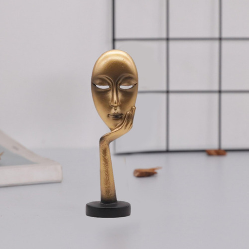 Estatueta De Escultura De Pensador Para Style1 Gold 13x3,5cm