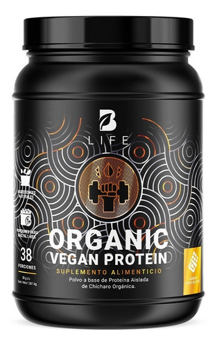 Proteína Orgánica Vegana De 3 Lbs B Life Sabor Chocolate