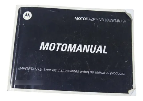 Manual De Usuario Motomanual Razr V3 Ref 1890 (Usado)