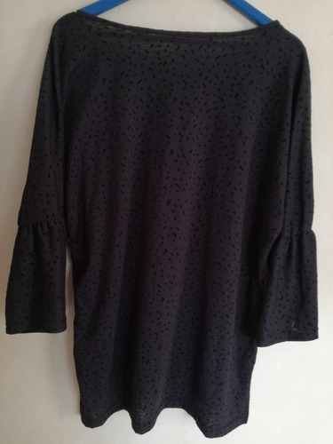 Remera Negra Talle Xl Mangas 3/4 Excelente Estado