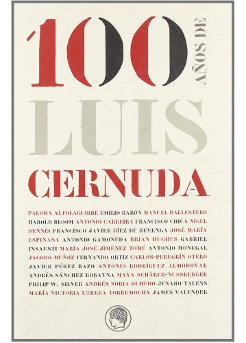 Libro 100 Años De Luis Cernuda De Aa.vv.