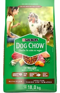 Dog Chow, Alimento Para Perro Croqueta Purina Nutriplus 18kg