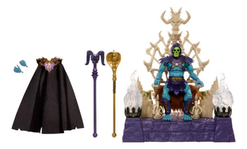 Skeletor With Havoc Throne - New Eternia - Detallle Empaque (Usado)