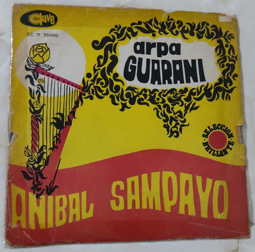 Disco De Vinilo Aníbal Sampayo (arpa Guaraní)