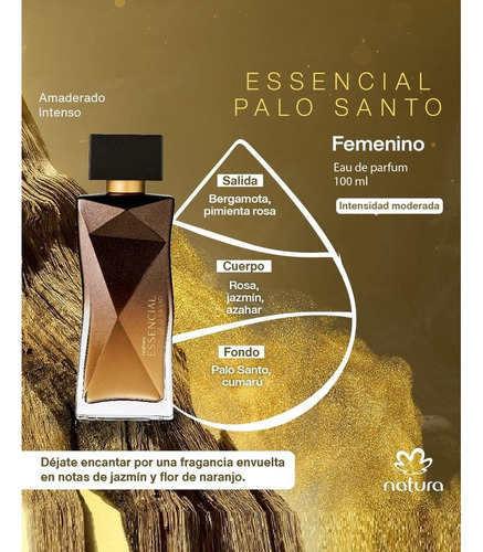 Essencial Palo Santo Eau De Parfum 100ml Femenino Natura