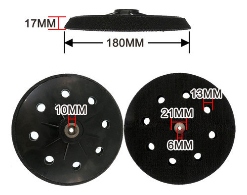 Almohadillas Para Pulir Lijadora De Palma Orbital Placa