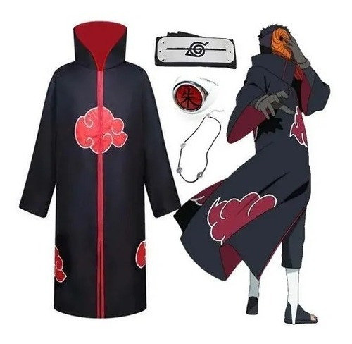 Disfraz De Anime Naruto Akatsuki Cloak Accesorios Trajes 4 P 