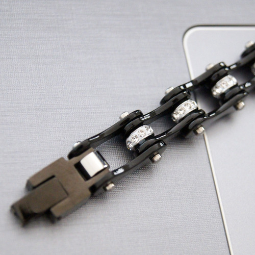 Imagen 5 de 5 de Pulsera Biker Acero Inoxidable Tipo Cadena Edicion Limitada