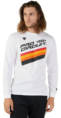 Camiseta Fox Racing Standard Pro Circuit Ls Prem Para Hombre