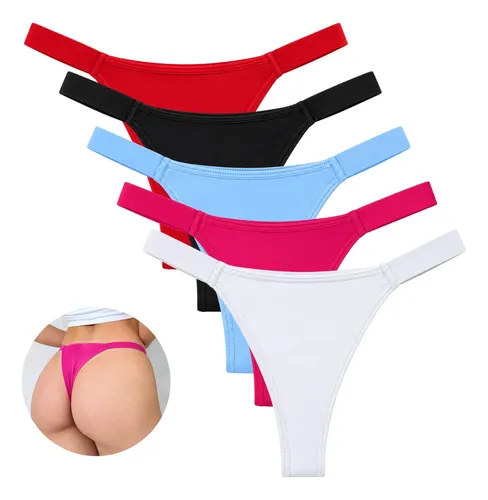 Calcinha Kit 5 Fio Duplo De Microfibra Confortável Lingerie