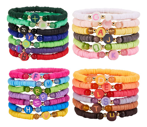 Wewaysmile 26 Pulseras Coloridas Heishi Surfer Preppy Hechas