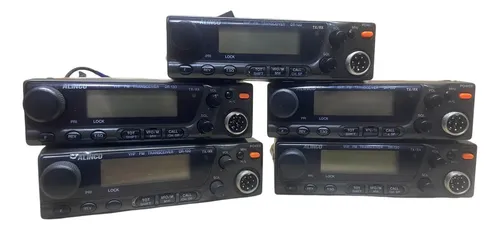 Lote De 5 Rádios Alinco Dr-130 Vhf Revisado C/ Microfone Ptt