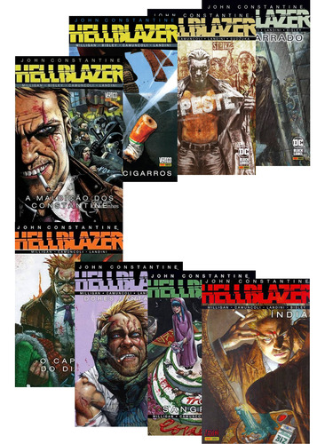 Coleção John Constantine Hellblazer Por Peter Milligan & Simon Bisley Completa 8 Volumes - Panini