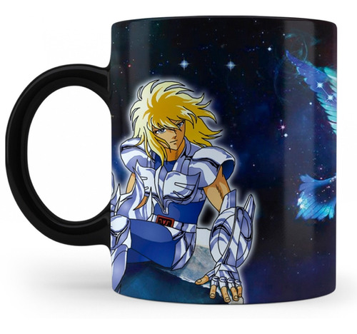 Imagen 1 de 3 de Taza Mágica Caballeros Del Zodiaco Hyoga Cisne