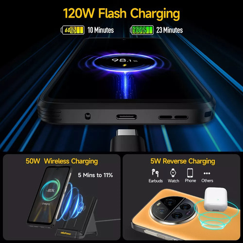 Ulefone Ulefone Armor 23 Ultra 5g Smartphone Mensaje Vía Satélite 120w Cámara Nocturna De 64mp 24+512gb