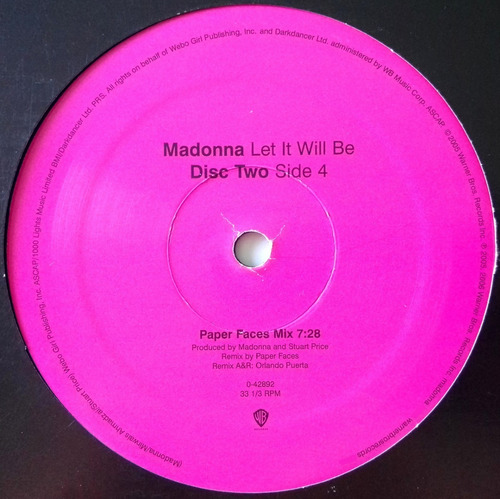 Madonna Sorry (remixes) Vinil Double Maxi Single Dj 90´s 42 (Usado)
