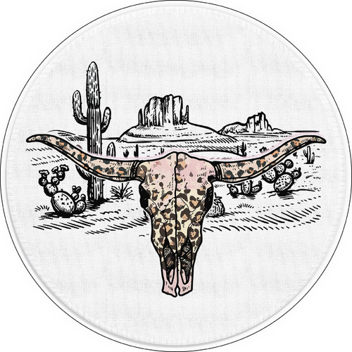 Cráneo Retro De Western Country, Vaquero, Leopardo, Toro, Ca